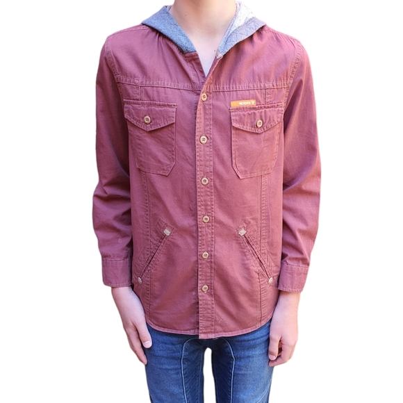 Mooks Clothing Co. Long Sleeve Hooded Boys Shirt - Picture 2 of 8